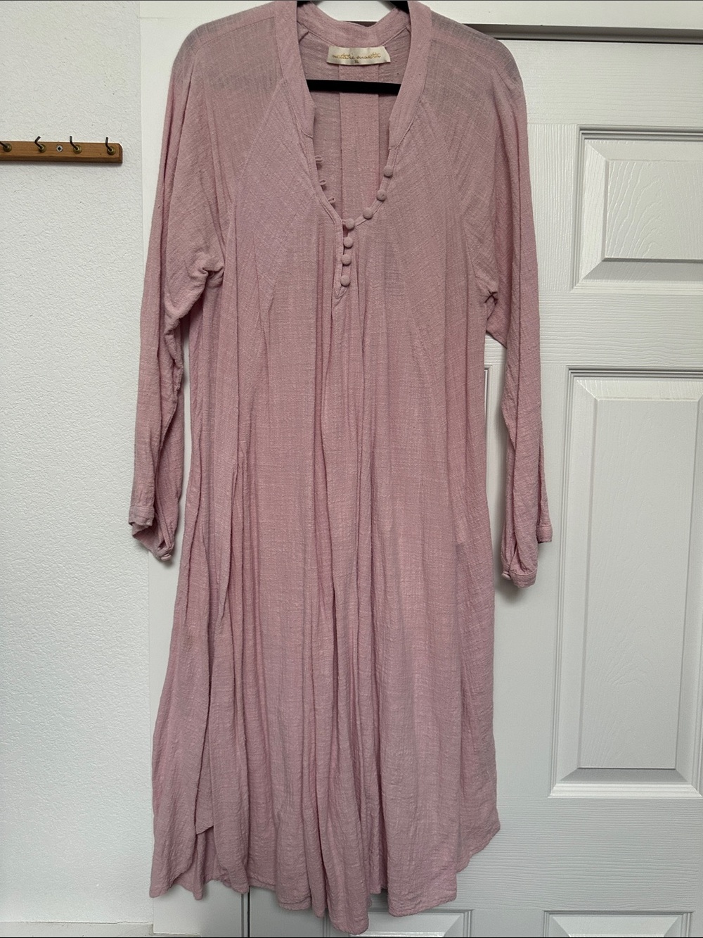 Natalie Martin Pink Textured 100% Cotton Short Fiore Dress